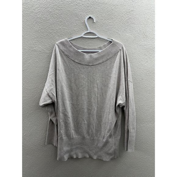 Express Womens Shirt Size Large Tan Long Sleeve Boat Neck - Picture 1 of 10